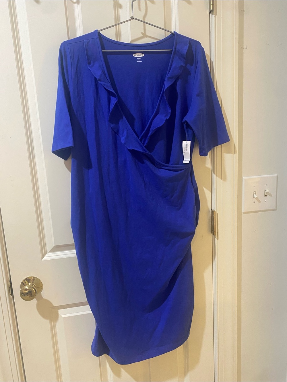 Old Navy Maternity Blue Ruffle-Front Women's Dress